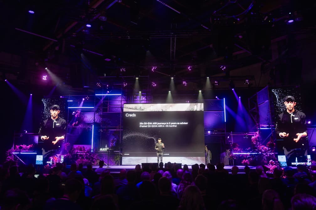 Rob Snyder speaking at Slush 2025